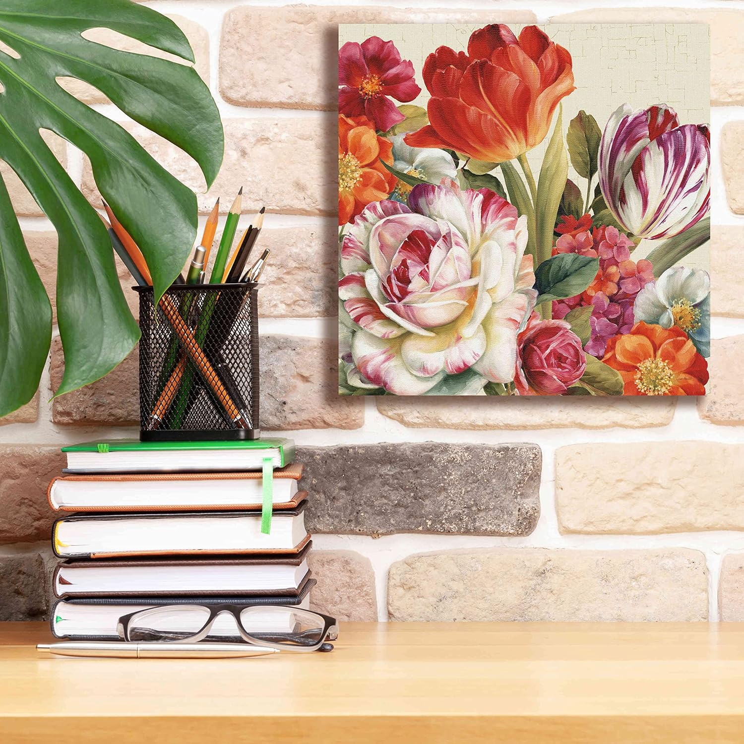 Epic Graffiti 'Garden View Tossed' by Lisa Audit Canvas Wall Art, 12"x12"
