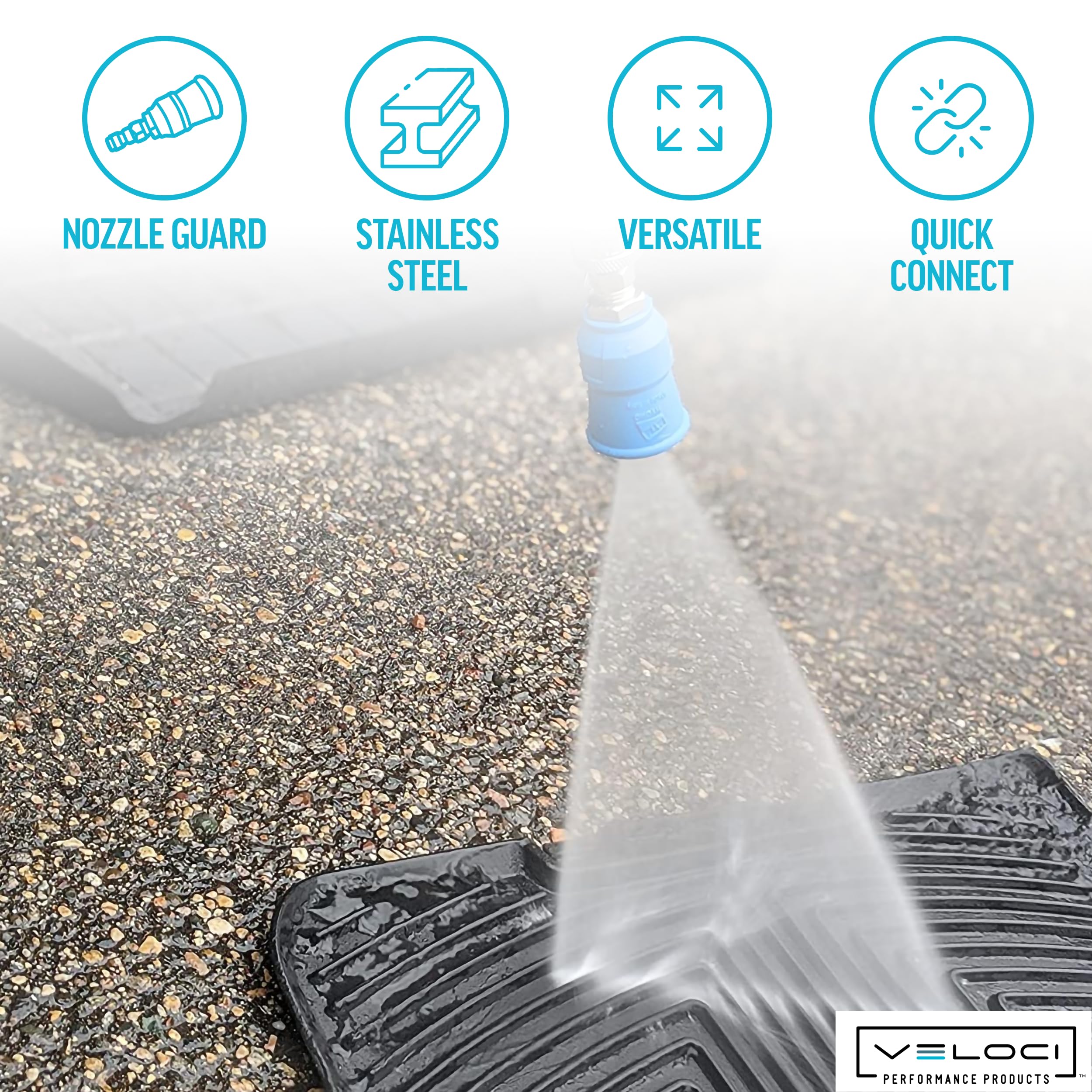 MTM Hydro Acqualine - Protector de boquilla para lavadora a presión con enchufe de acoplamiento rápido de 1/4 pulgadas, grado comercial de 40 grados 2.5