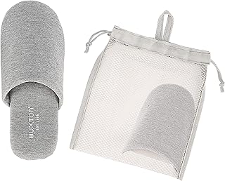 BUXTON Cozy Lightweight and Memory foam Indoor Slippers for Womens and Mens(unisex), Foldable Slippers with Mesh bag-For Home,Travel,Spa and Hotel