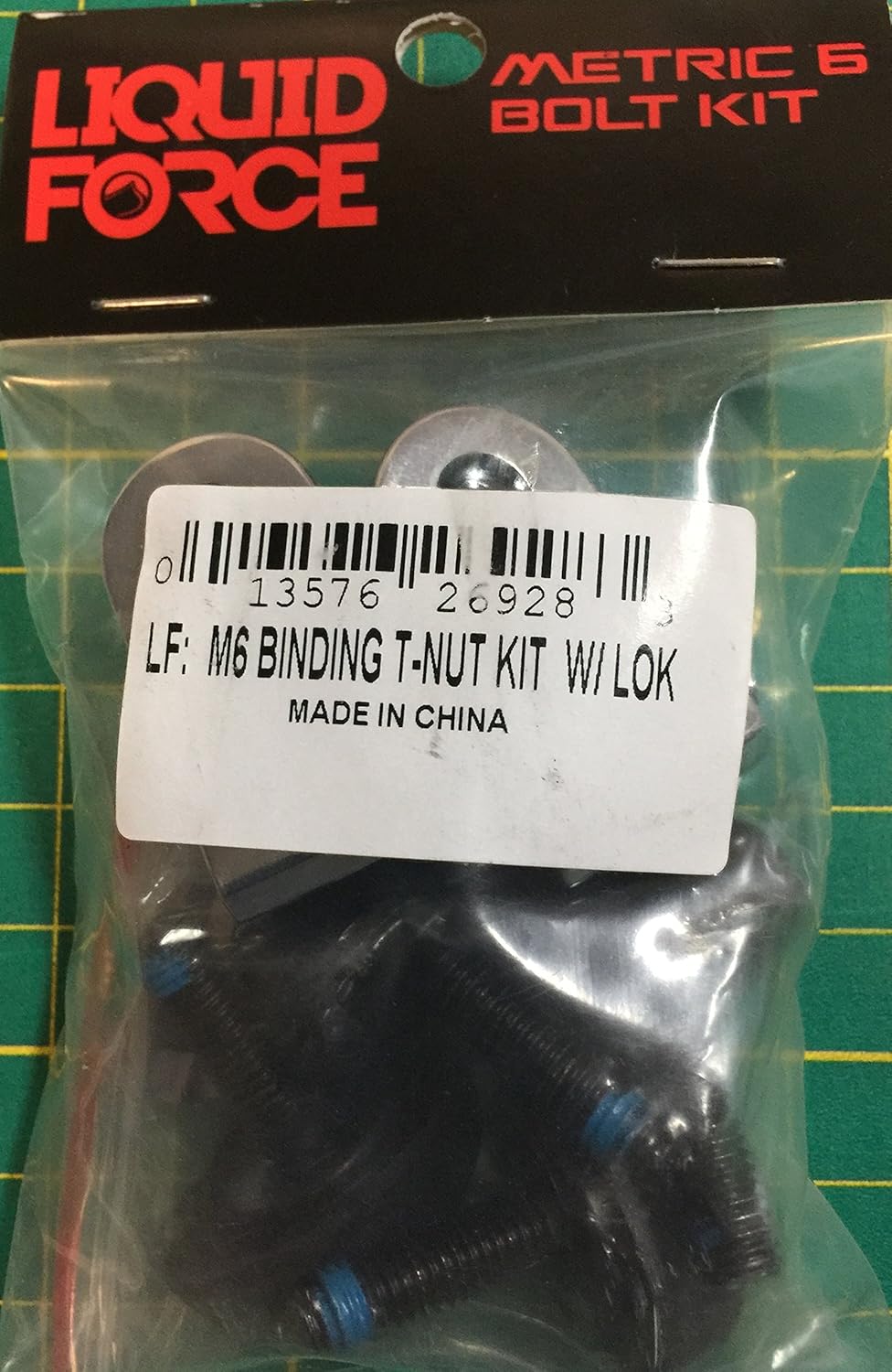 Liquid Force M6 T-Nut Kit with lock for IPX bindings