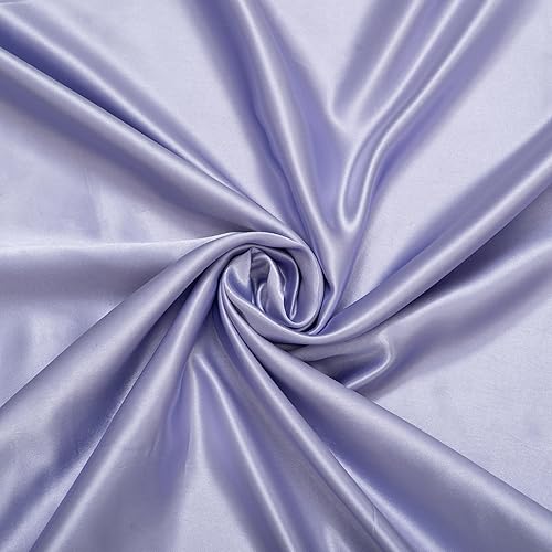 Miniatura 33 de Fynite Tela de satén Charmeuse 5 yardas 44 pulgadas de ancho Tela de tela suave y brillante, satén sedoso para vestido de novia de novia