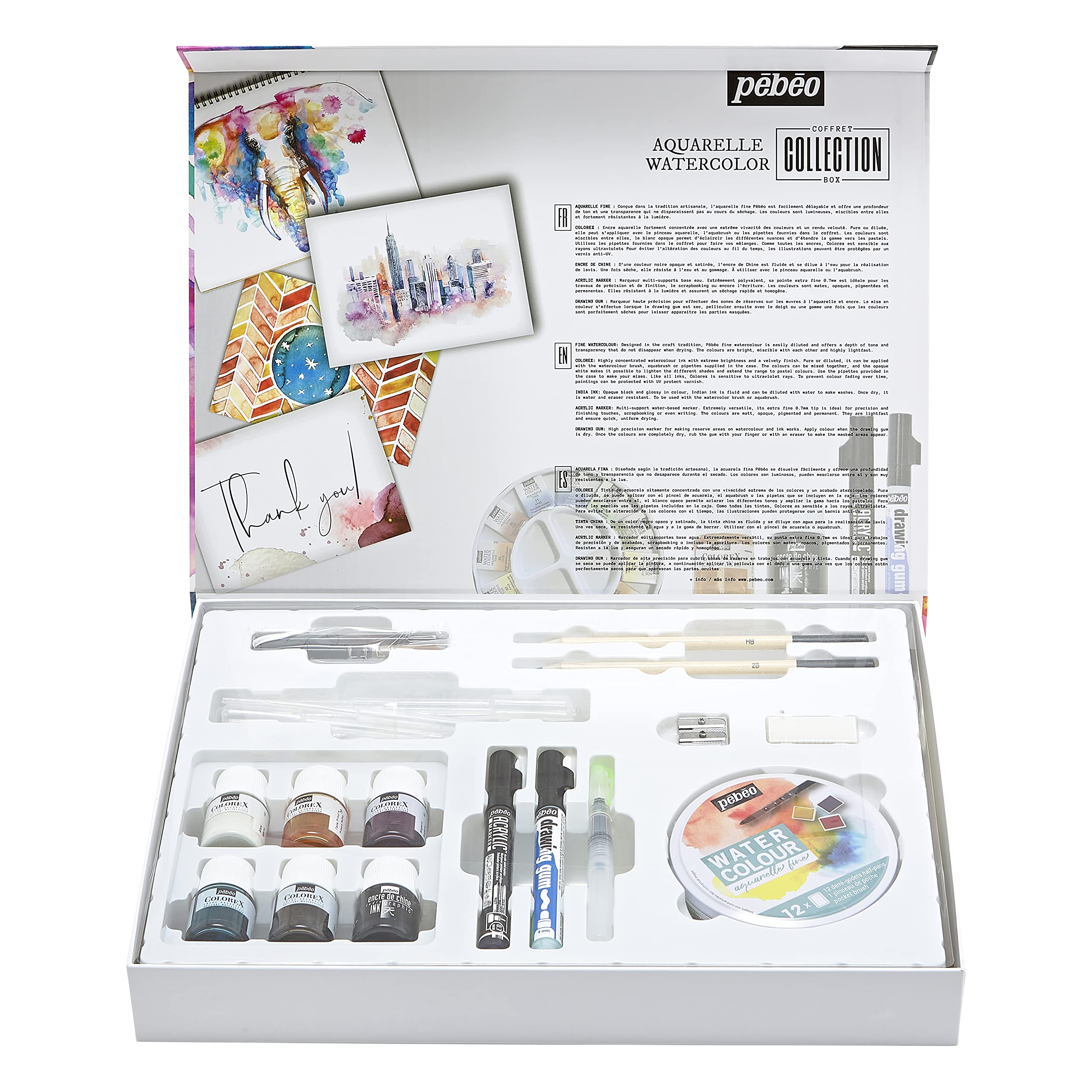 Pébéo Aquarelle fine coffret collection, Coloris Assortis, 39,6Xx28,3x5cm 300611