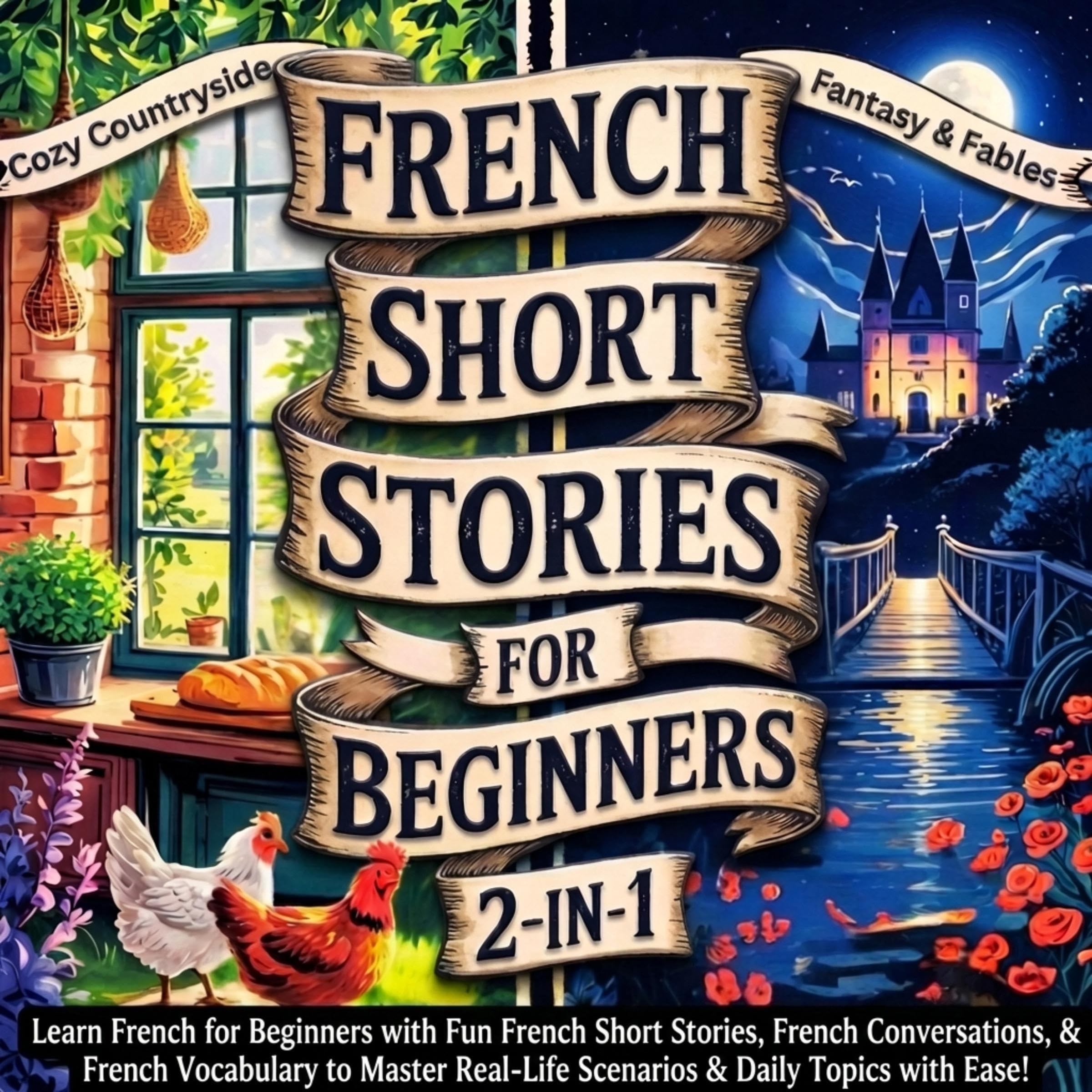 Cover art for French Short Stories for Beginners 2-in-1