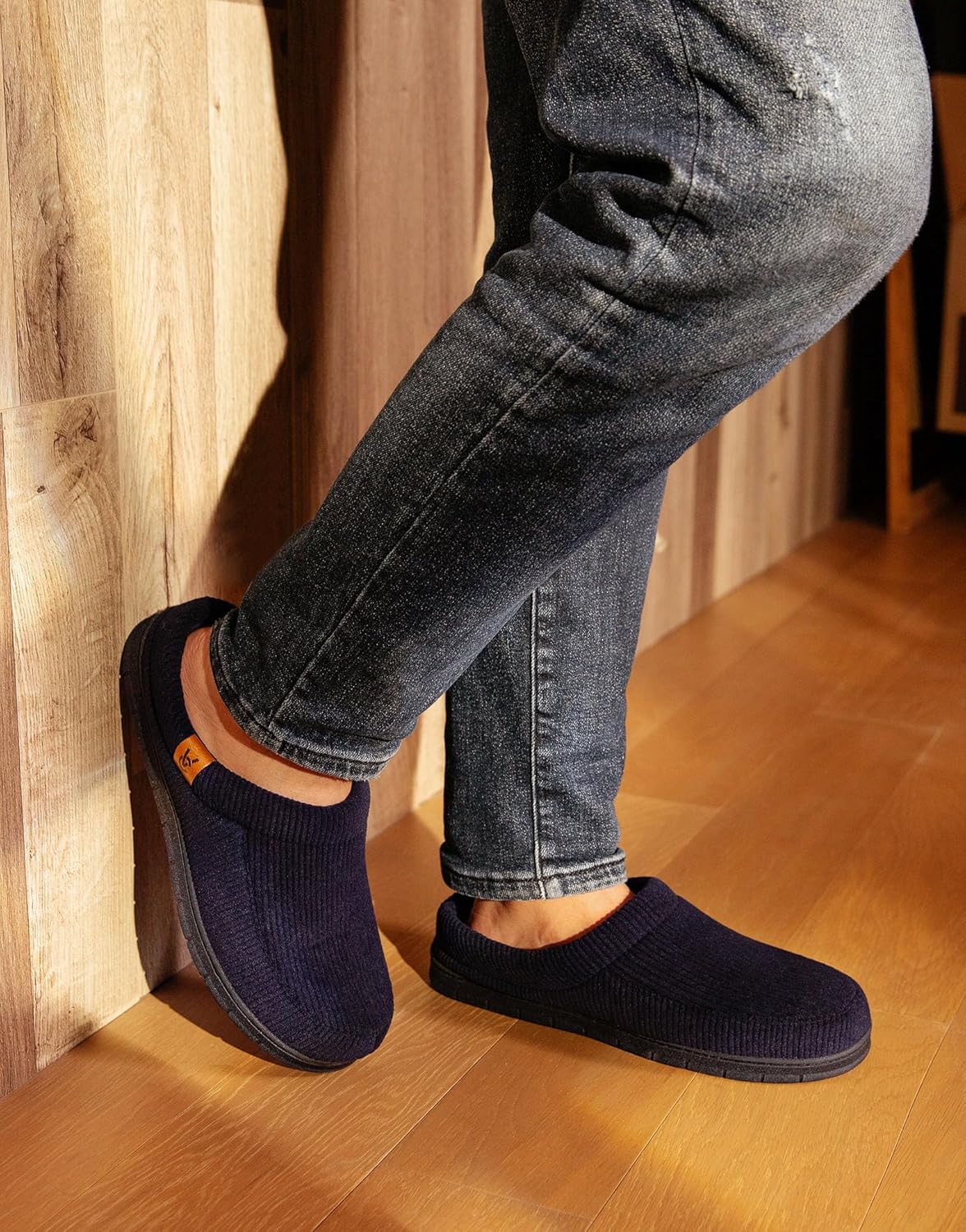 VeraCosy Men's Moccasin Slippers Comfy Soft Durable Slip-on Indoor Memory Foam House Shoes - Image 2