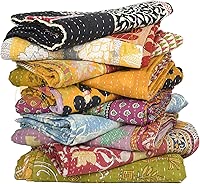 Whole Sale Tribal Kantha Quilts Mix Lot Vintage Cotton Bed Cover Old Assorted Patches Rally (5)
