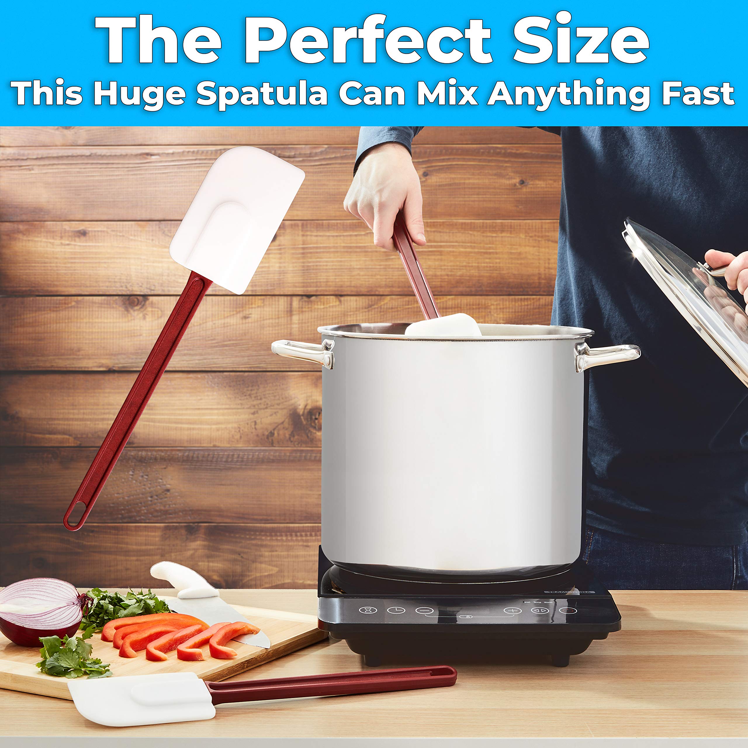 Amazon.com: Restaurant Grade, Heavy Duty 14 In. Silicone Spatula 1