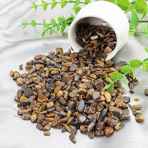 Vista 129 de ZHIYUXI Piedras de cristal de cornalina para pecera, grava, jarrón de relleno, cristales triturados, cristales curativos pulidos, piedra de cuarzo K