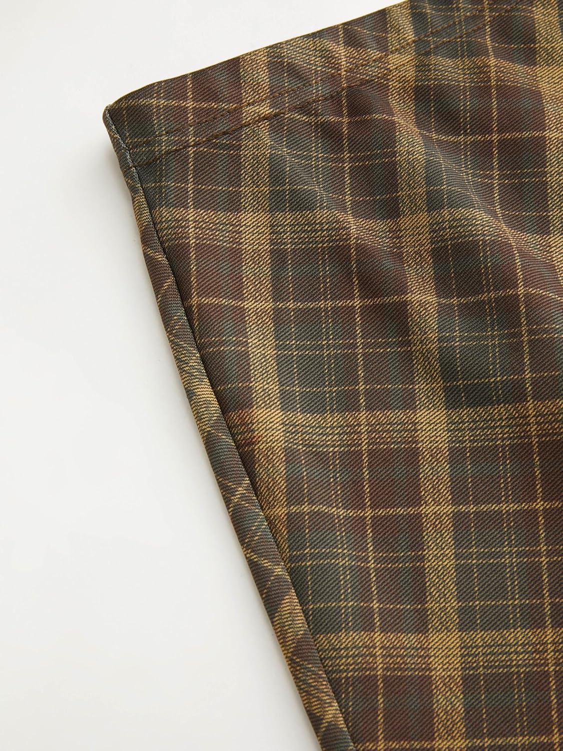 CIDER Womens Plaid Maxi Skirt A Line Pleated Gingham