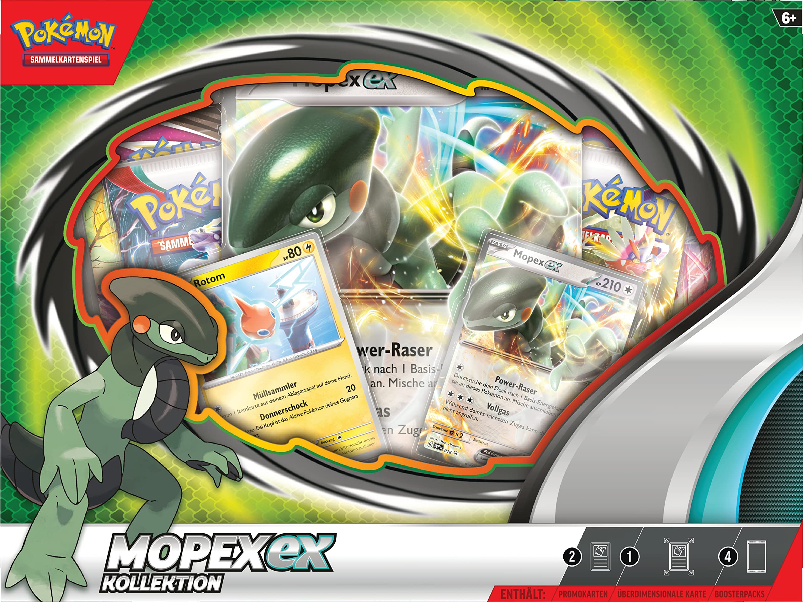 Pokémon-Sammelkartenspiel: Kollektion Mopex-ex (2 holografische Promokarten, 1 überdimensionale holografische Karte & 4 Boosterpacks) – Ansicht 2