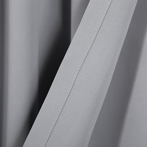 Miniatura 3 de Paneles de cortinas oscurecedoras y térmicas Best Home Fashion con lengüeta trasera y dobladillo para la barra de cortina (juego de 2)