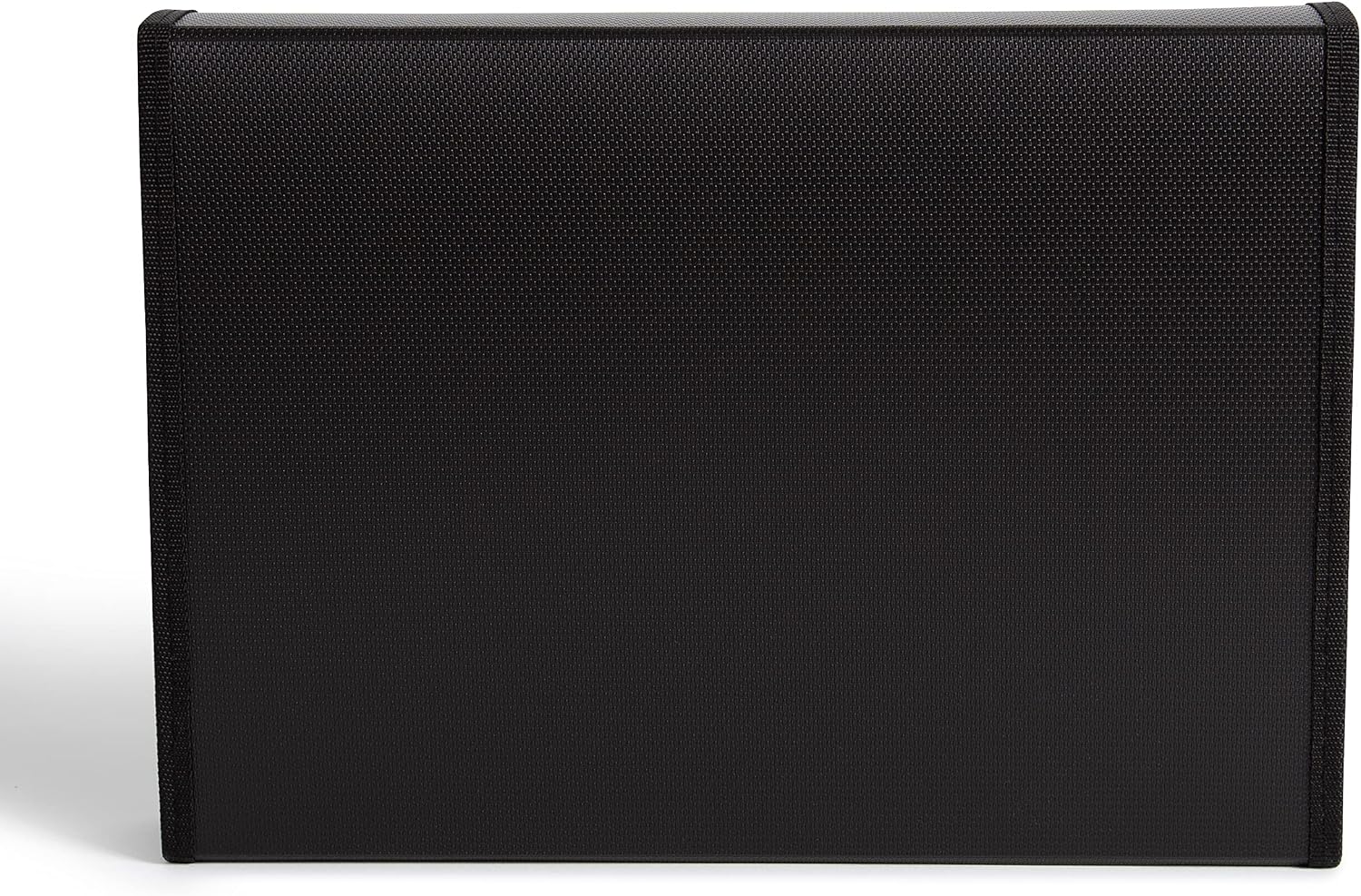 U Brands 13-Pocket Fashion Performance Expandable File Folder (Black)
