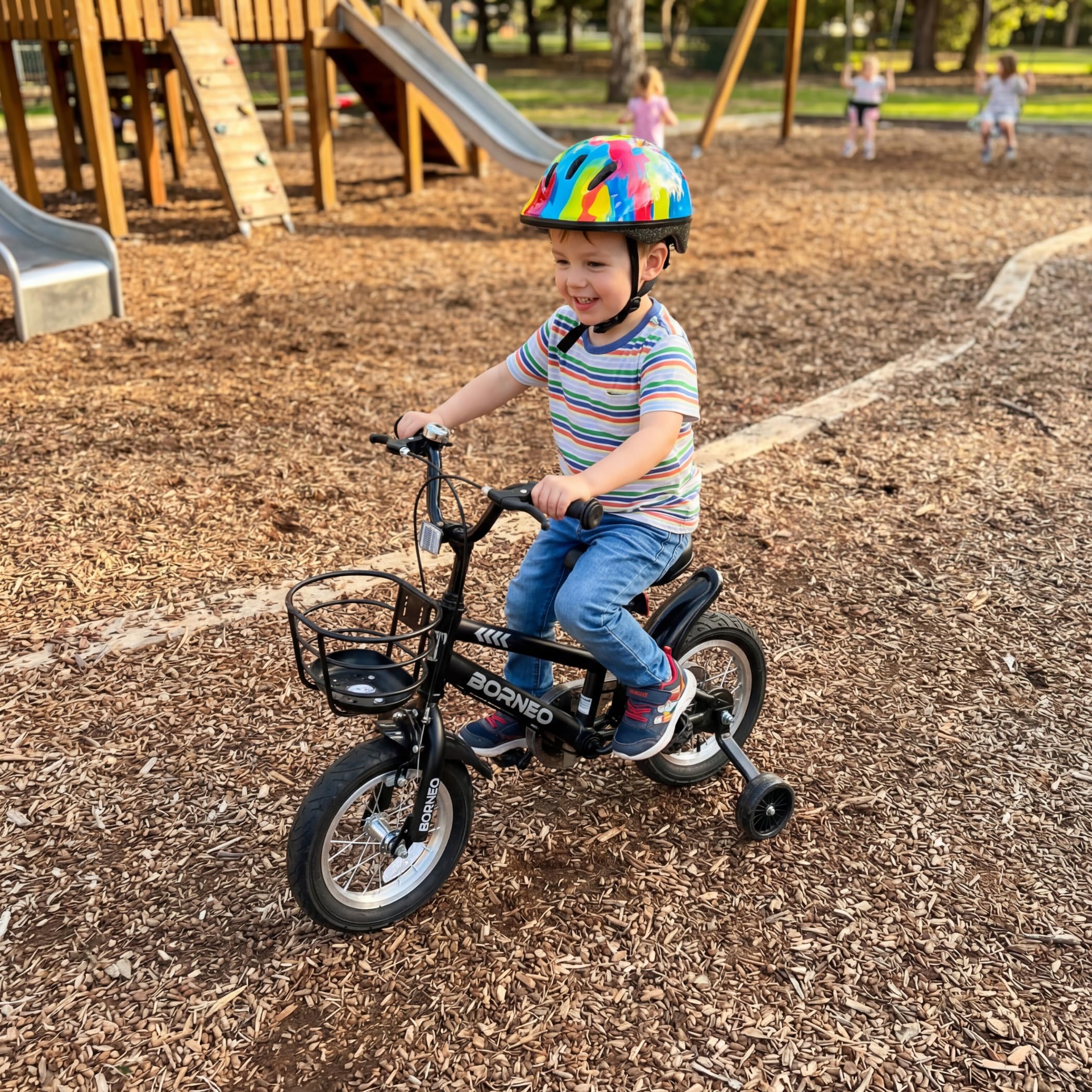 Vélo d'enfant pour garçons - Borneo - 12 Pouces - Noir