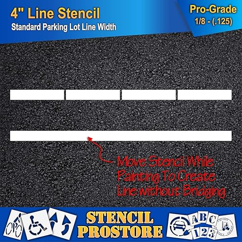 Miniatura 3 de Plantillas de pavimento  4 pulgadas  Plantilla de línea recta  4 x 216 x 18 pulgadas (128 mil)  Grado profesional  (extra largas de 18 pies con área