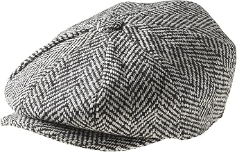 Peaky Blinders Men's 8 Piece 'Newsboy' Style Flat Cap Wool