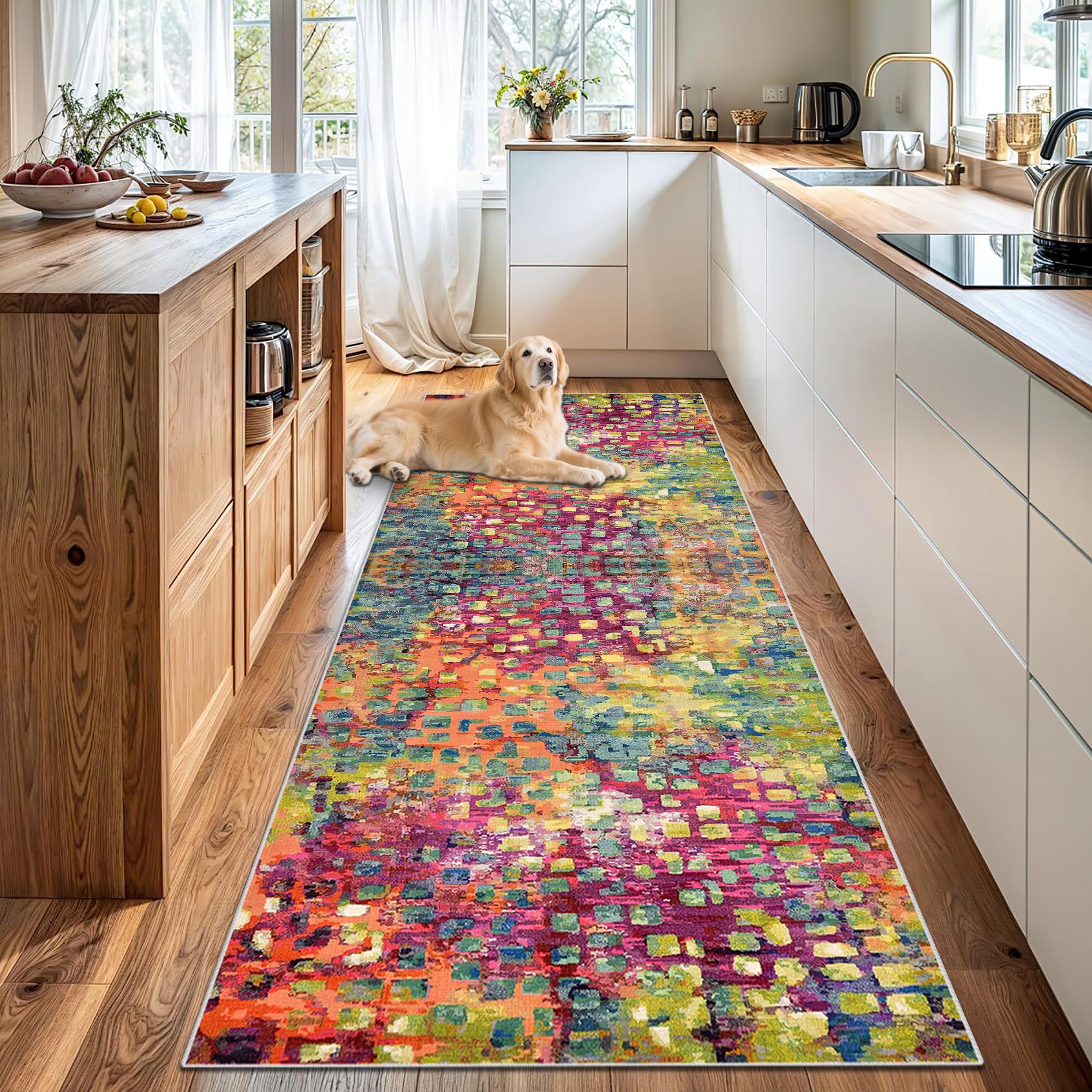 Alfombra entrada antideslizante evita caídas lavable cocina 70x100