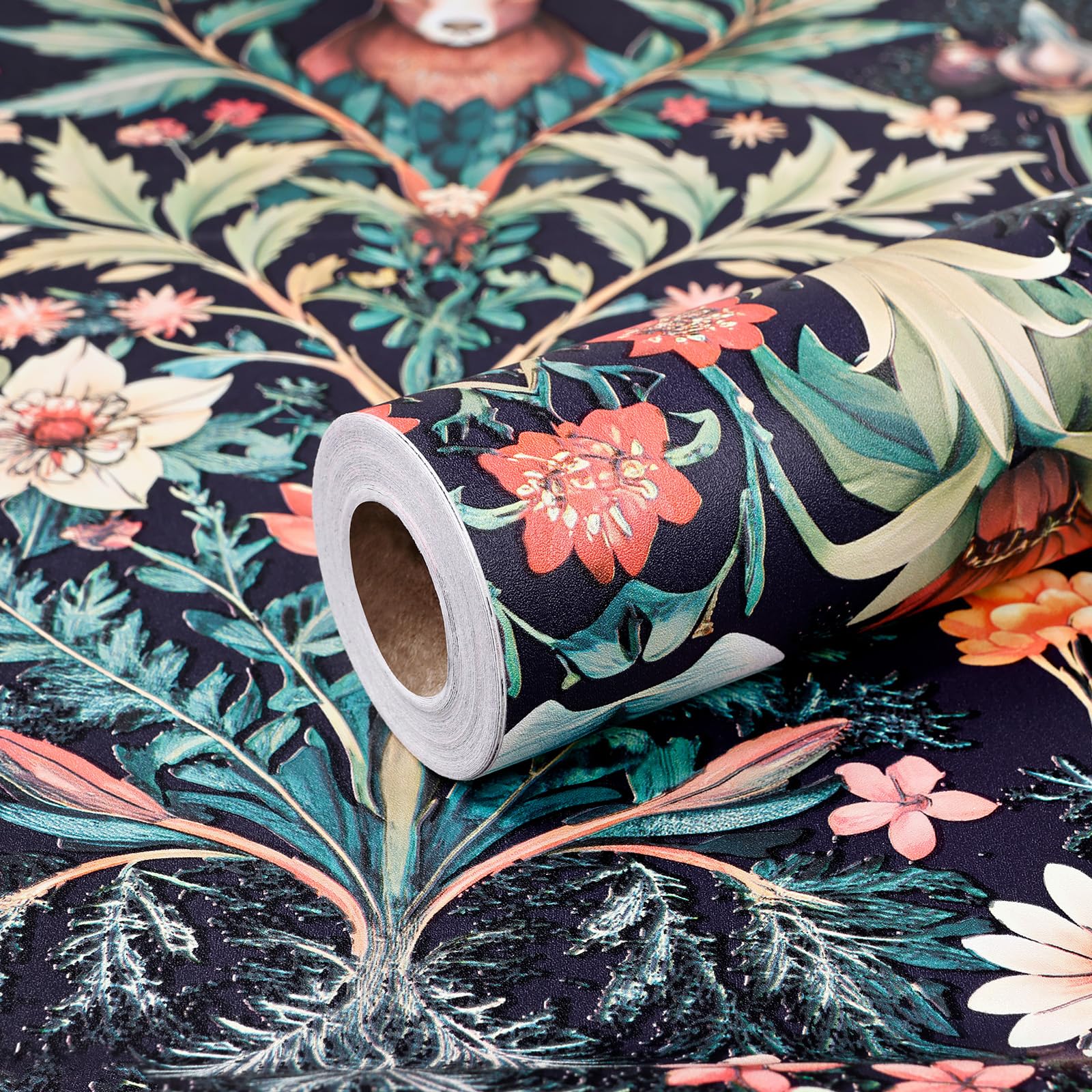 TAPETYLLER Deer and Nature Wallpaper Nature Plant Peel and Stick Wallpaper