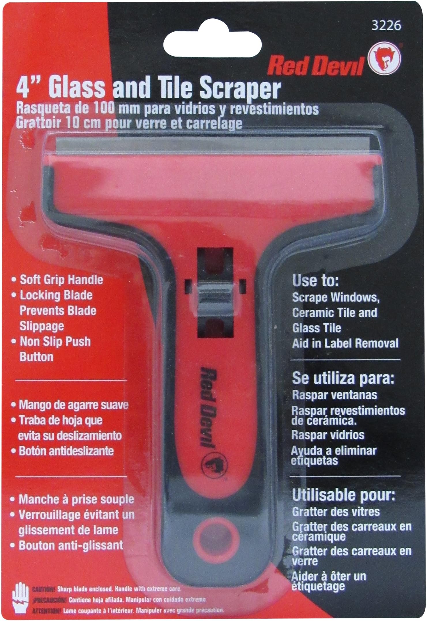 Red Devil 3226 Premium 4 inch Glass & Tile Scraper