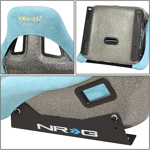 Vista 33 de NRG Innovations NRG-FRP-303RD-ULTRA Asiento universal de carreras con respaldo fijo con adaptadores de montaje lateral para arneses de 6 puntos