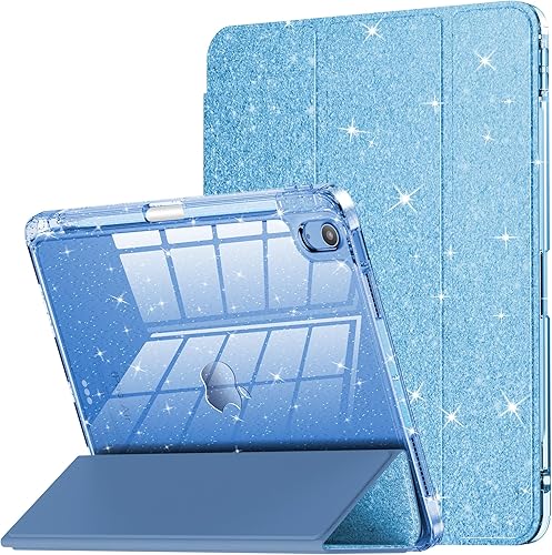 INFILAND Funda para iPad Air de 11 pulgadas M2 2024M3 2025, Funda para iPad Air de 7654 Generación 20222020 de 10.9 pulgadas, Cubierta con Purpurina
