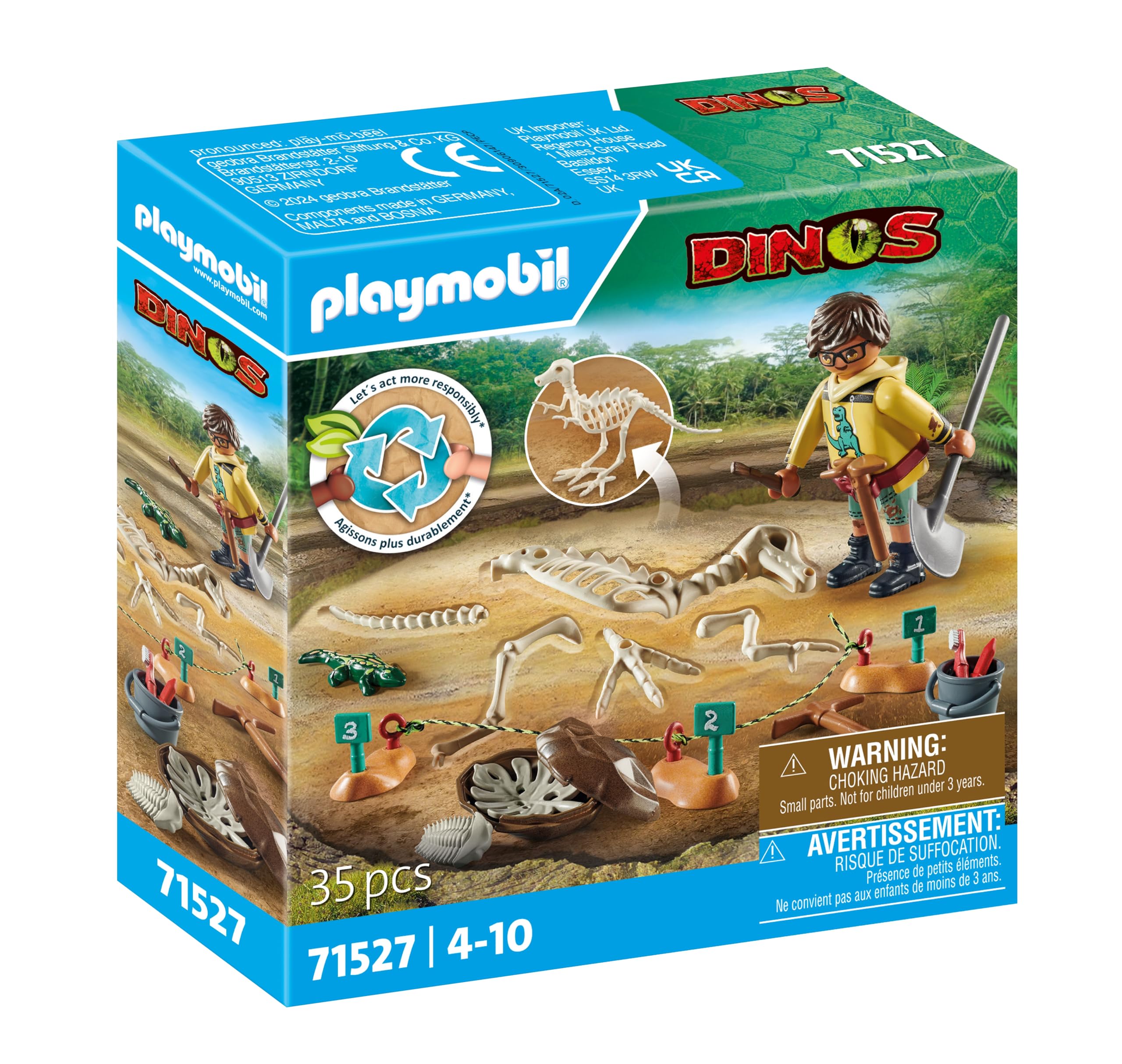 Playmobil 71527 Dinos: Archaeological Dig with Dino Skeleton, thrilling dinosaur sets, jurassic, dino toys