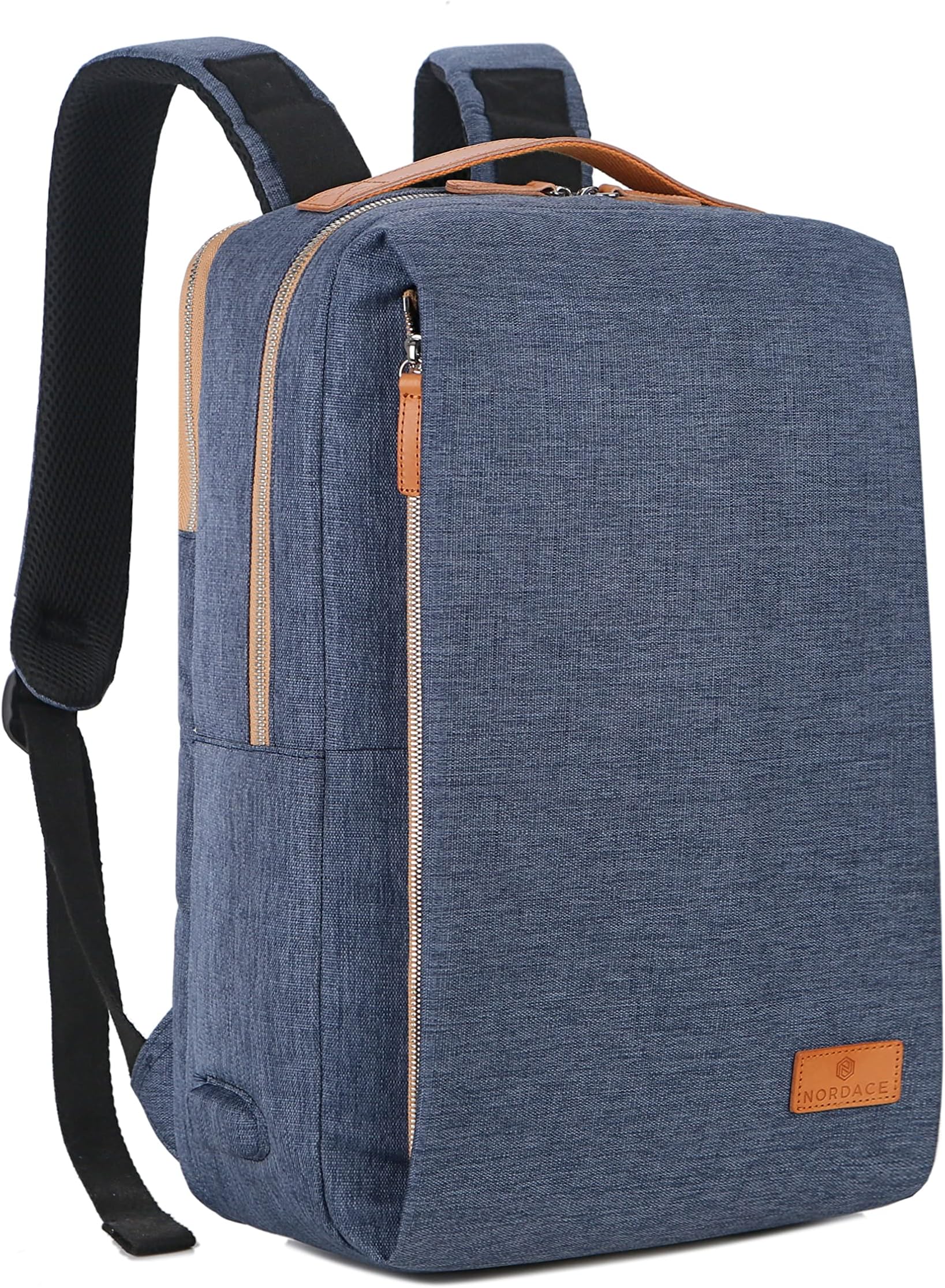 Nordace Siena - 15.6 Inch Laptop Backpack for Men Women with USB Charging Port Waterproof - For Daily, Travel, Work