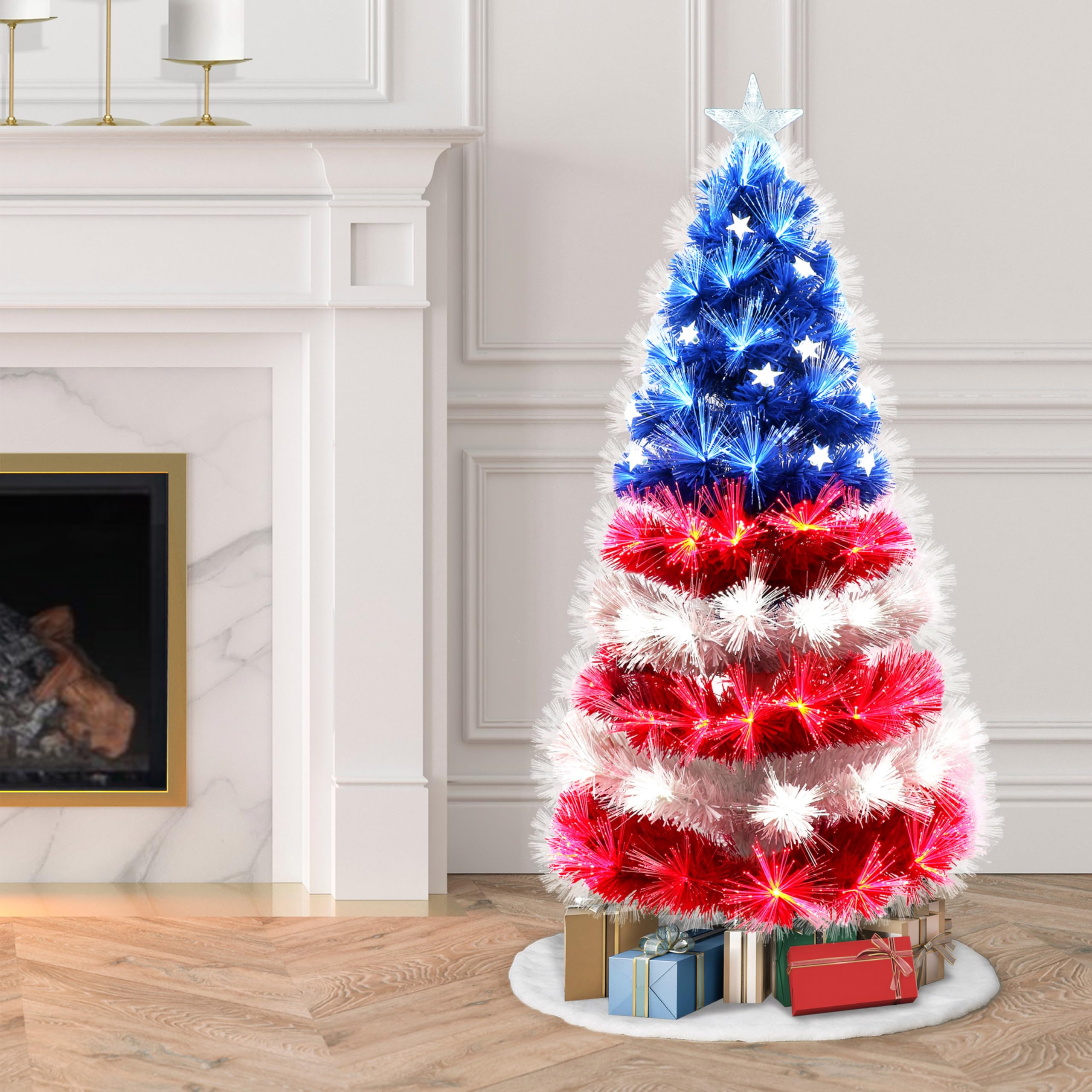 Amazon.com: Puleo International Pre-Lit 4' Fiber Optic