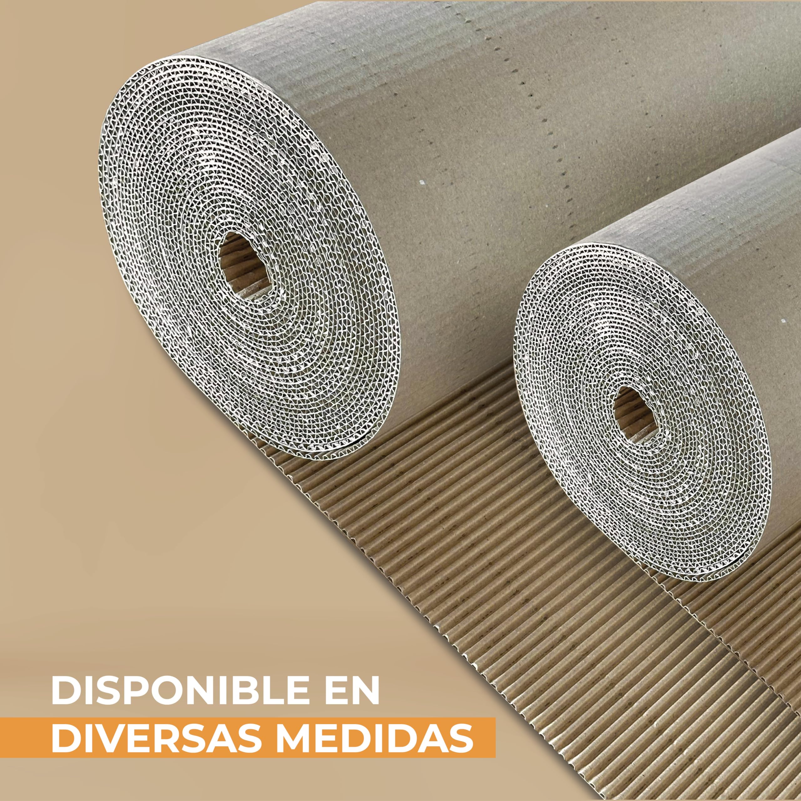 Rollo de Cartón Ondulado 0.9 x 25 m (22.5 m²) Espesor de 3 mm | Varias Medidas | Cartón Corrugado Ideal para Cubrir Suelo Pintor, Protector Muebles, Embalaje