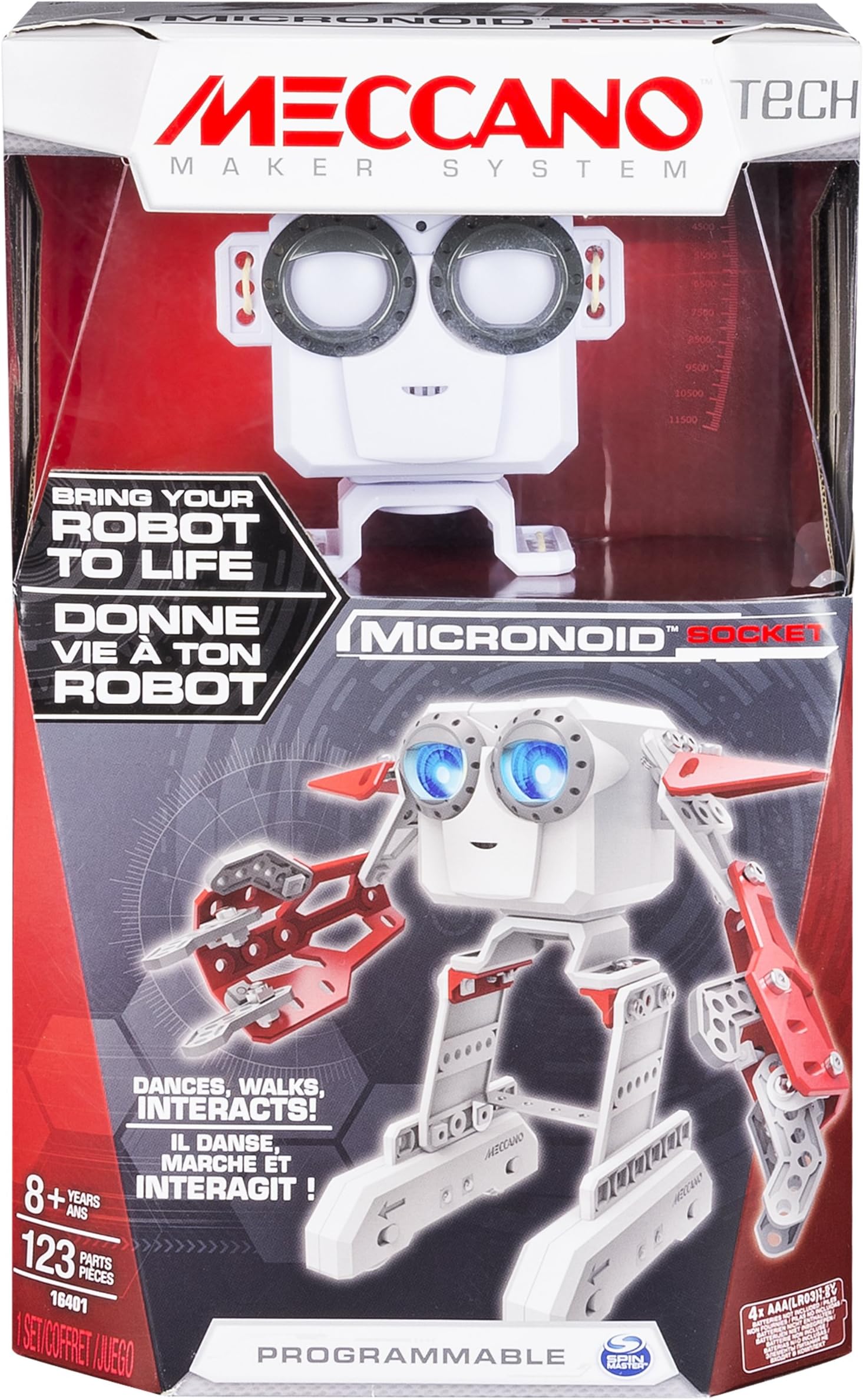 Erector - Micronoid - Red Socket, Programmable Robot Building Kit
