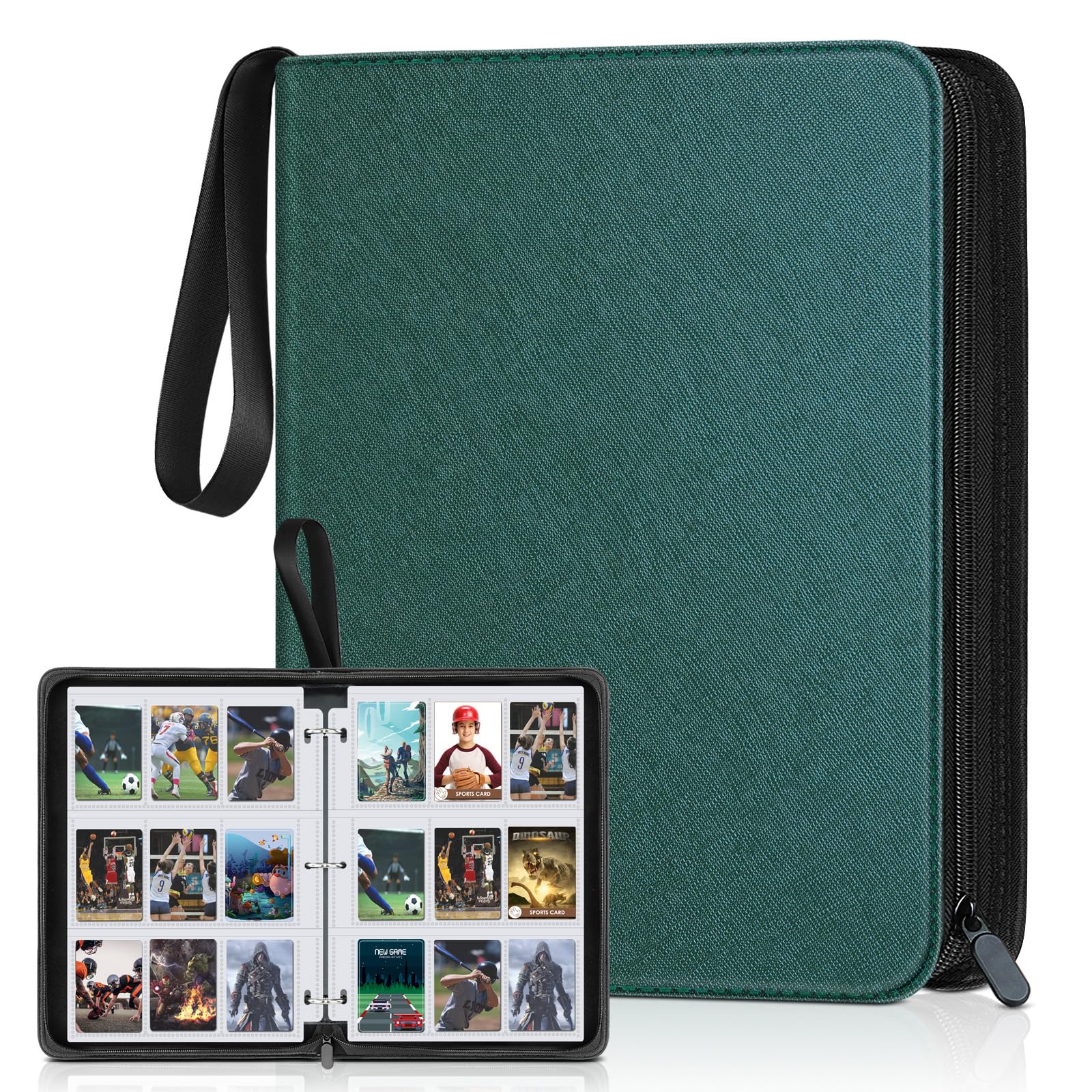 Homthy 900 Pockets Card Binder, Trading Card 9 Pocket Durable Card Holder Album, Baseball Card Protectors for Yugioh, MTC,TCG, Game Cards, Sports
