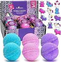 Vista 12 de Bombas de baño de superhéroes para niños con juguetes sorpresa en el interior (paquete de 12) – Bomba de burbujas grande, aromas afrutados, aromas