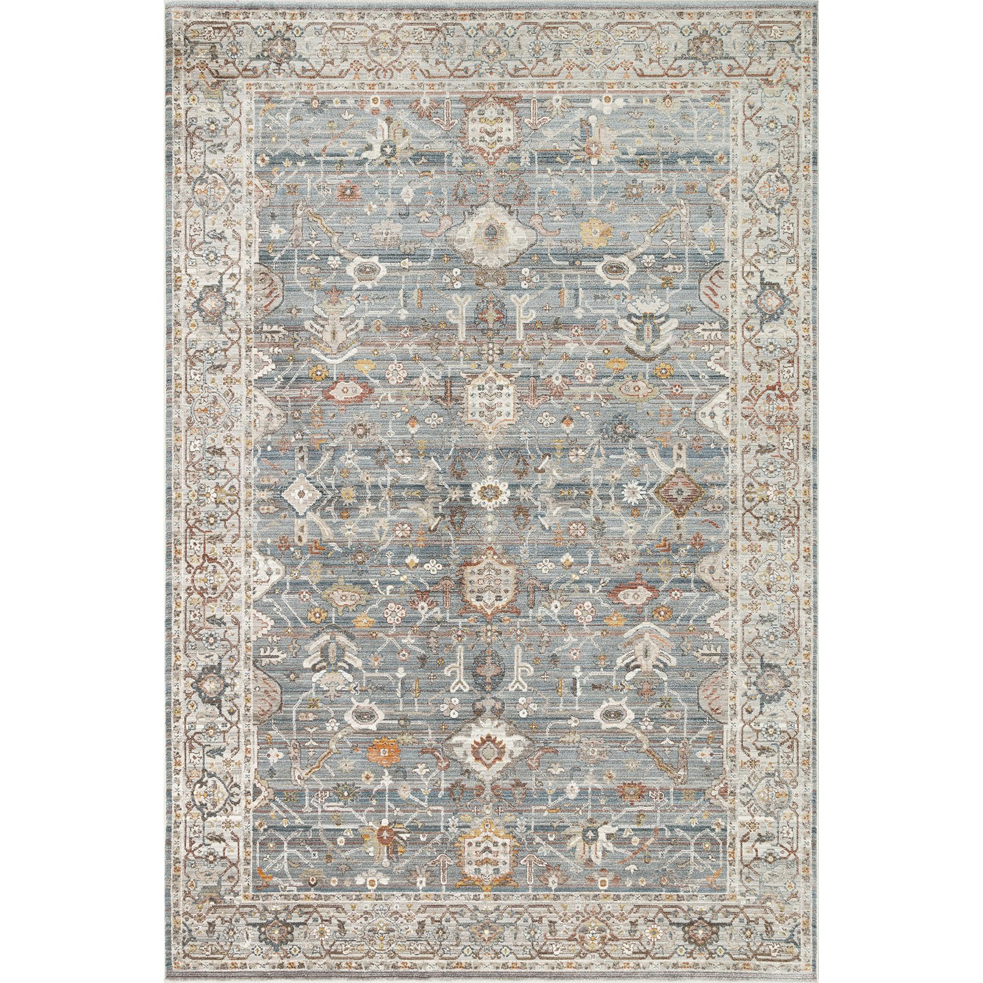 Latte Dizayn Zack Vintage Desenli Şönil Pamuk Tabanlı Yıkanabilir Kaymaz Antibakteriyel Salon Halısı 200x300