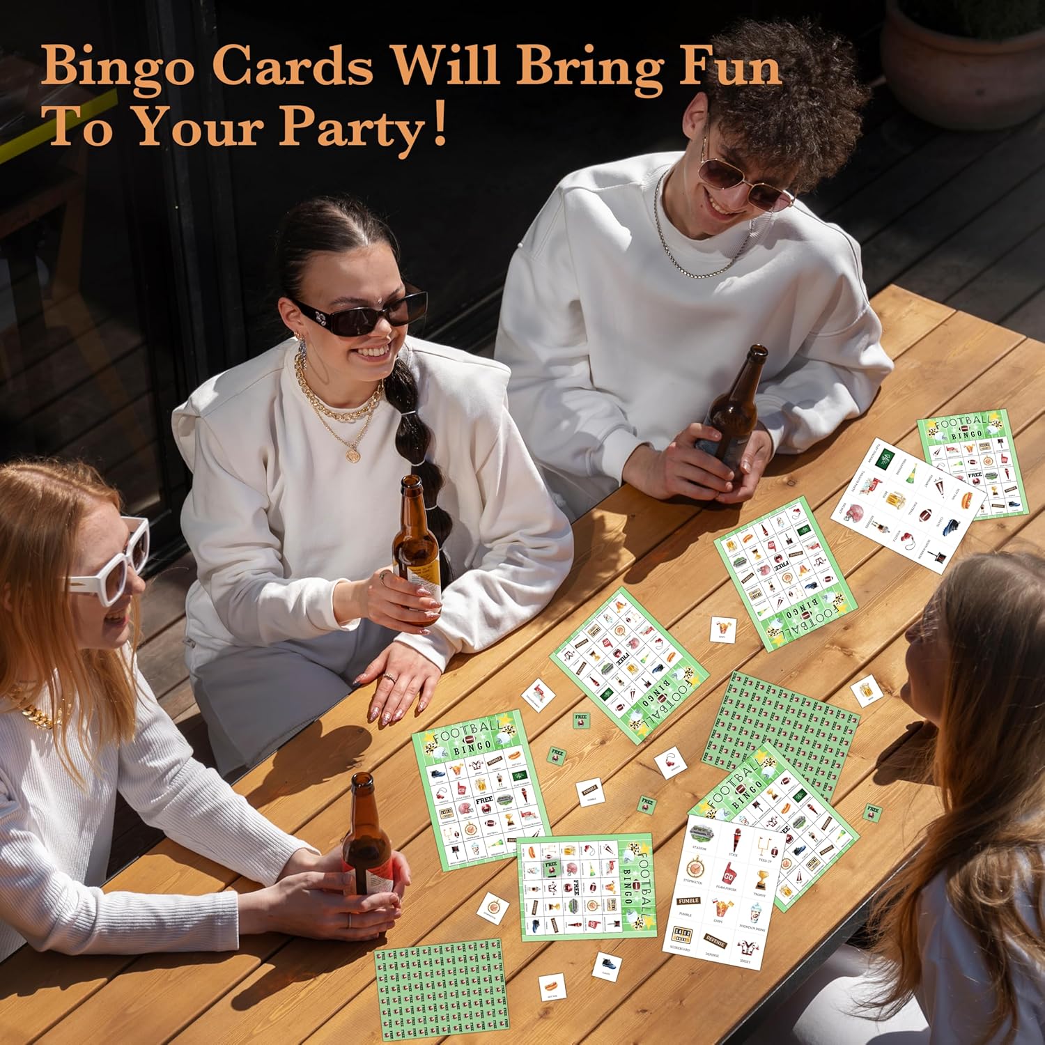 Football Bingo Cards, Sports Theme Summer Party Bingo Cards for Adults, Bingo Games for Birthday Party Soccer Party, 24 Players Party Activity Favor Decoration Supplies, 07