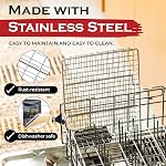 SHIZZO Grill Basket Value Set, Barbecue BBQ Grilling Basket , Stainless Steel Large Folding Grilling baskets With Handle, Portable Outdoor Camping BBQ Rack for Fish, Shrimp, Vegetables, Barbeque Griller Cooking Accessories, Gift, Gifts for father, da