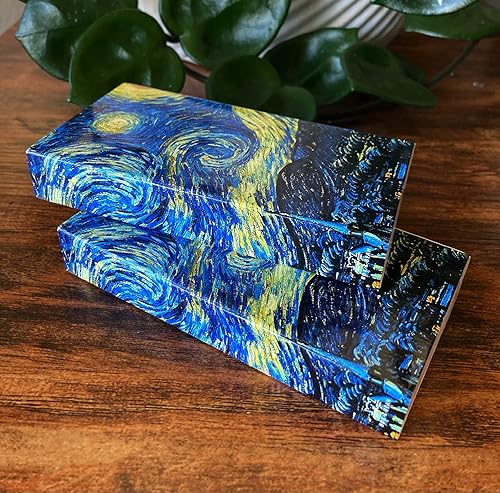 Miniatura 9 de Starry Night Van Gogh - Cajas de cerillas decorativas con fósforos de madera, ideal para encender velas, chimeneas, parrillas y más  Juego de 2