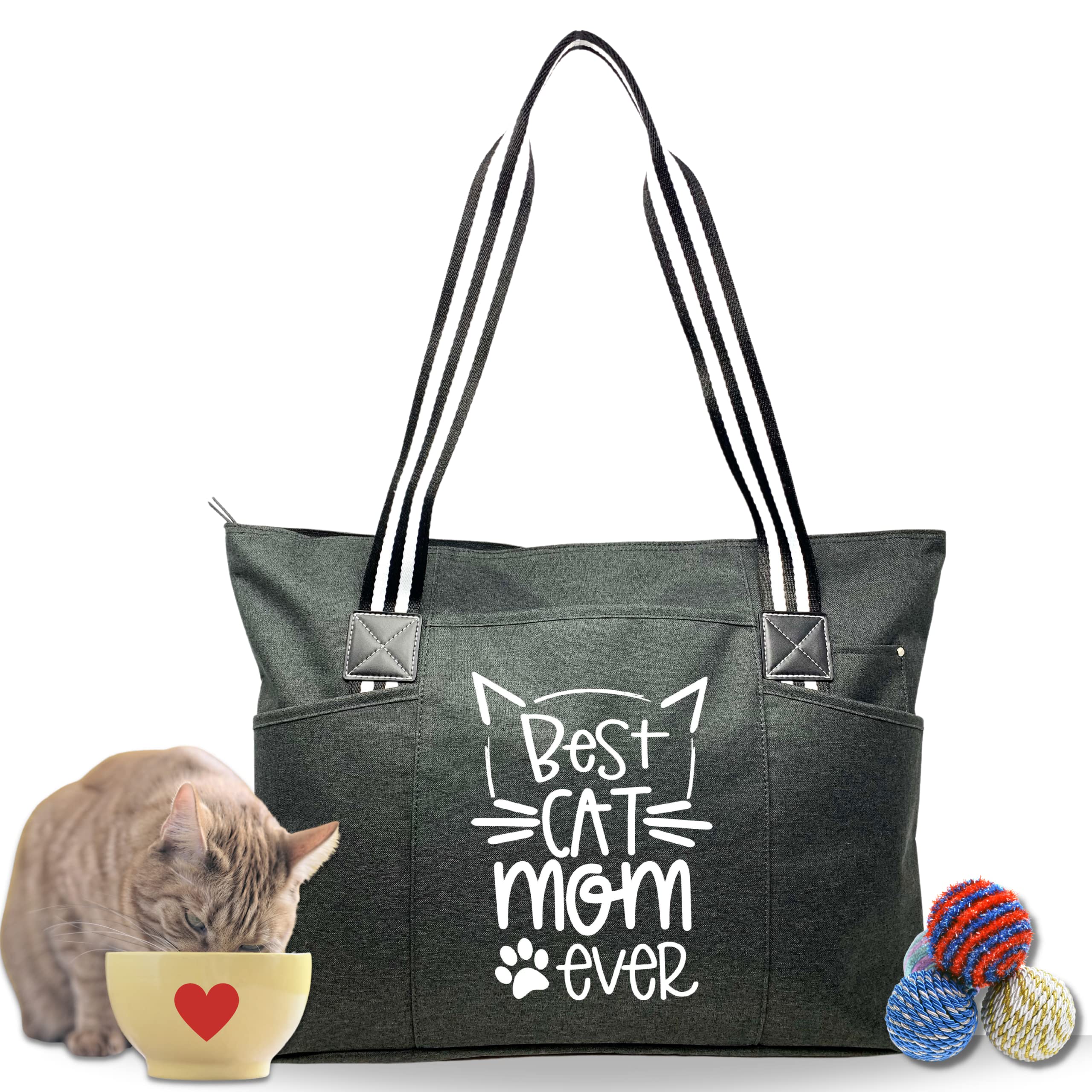 Cat Mom Tote - Lover's Gift: Perfect Cat-Themed Item