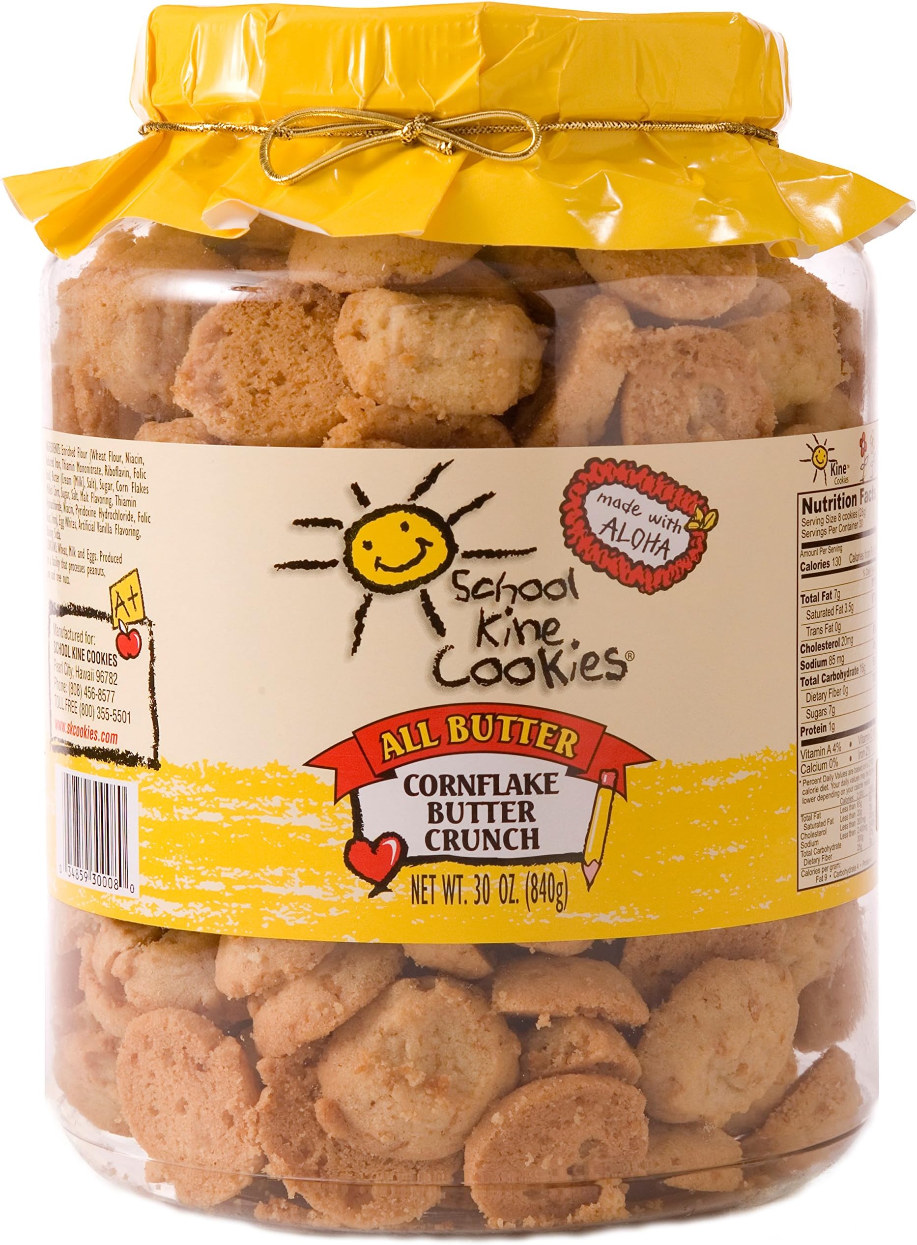 School Kine Cookies | Bite-Sized, Individual Snacks with Homemade Taste | Kid and Adult (Cornflake Butter Crunch - Old)