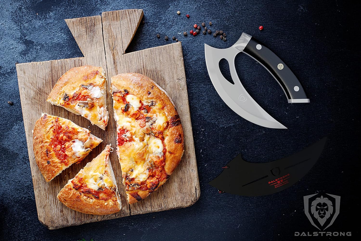 Dalstrong Ulu Knife - 6.5 inch - Rocking, Mincing, Slicing Meat & Herb Knife - Shogun Series Elite - Japanese AUS-10V Super Steel Kitchen Knife - Black G10 Handle - w/Sheath - Image 6