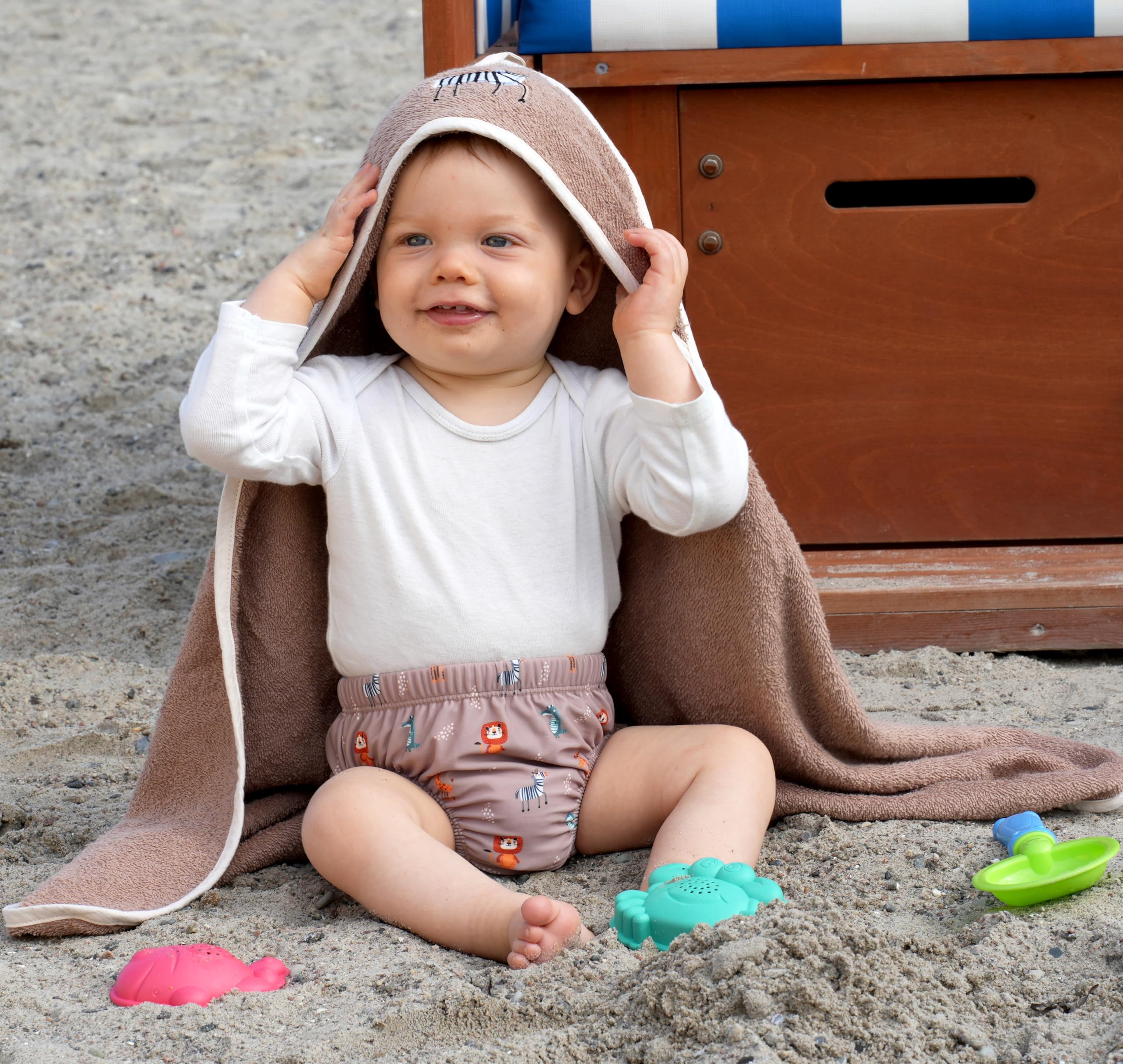 Playshoes Pannolino da Bagno UV, Fauna Selvatica, 86/92 cm