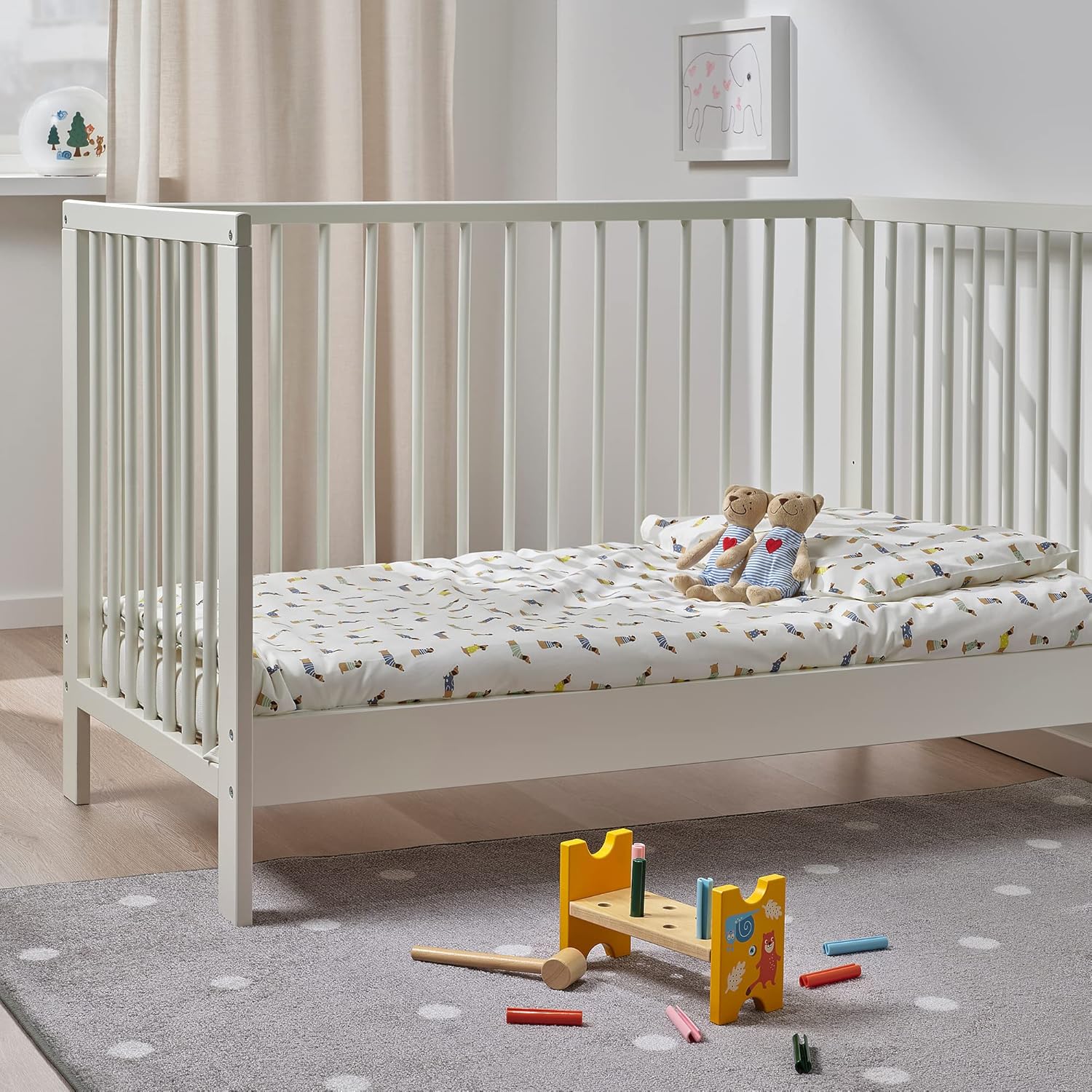 UPPSTÅ Toy hammering block, multicolour