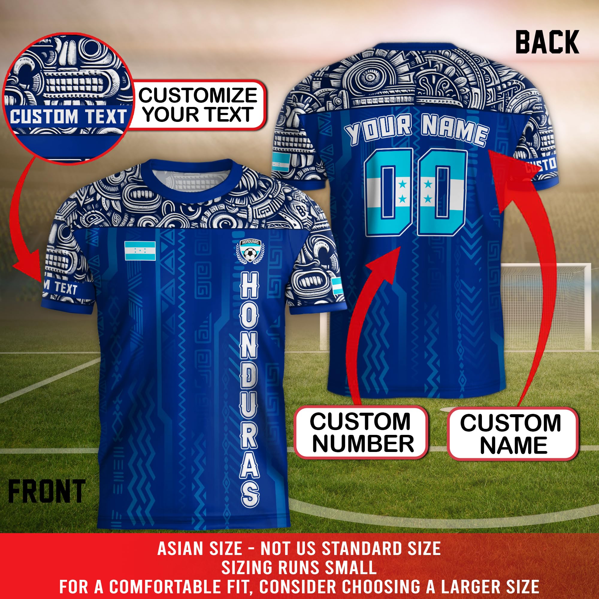 Custom Honduran Soccer Jersey, Honduras Jersey Men, Customized Jersey Honduras, Retro Soccer Jerseys for Men 5