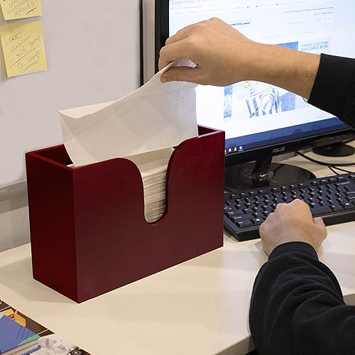 Miniatura 6 de Dispensador de toallas de papel de bambú, soporte para toallas de papel para montaje en pared y encimera para decoración de cocina y baño. Capacidad