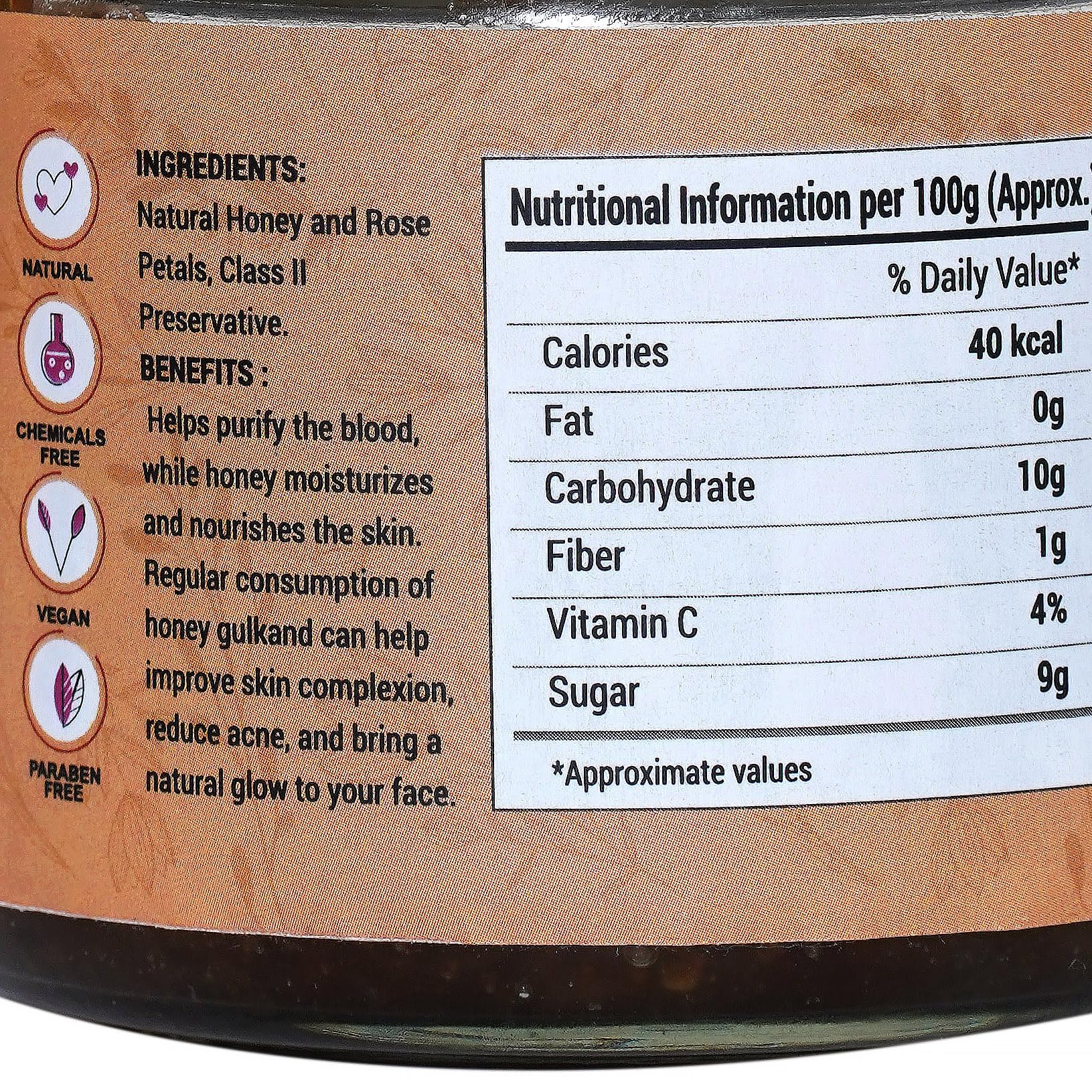 SUNRISE Natural Honey Gulkand 250gm |Made With Indian Damask Rose Petals Raw Honey| Sun-Cooked Rose Petal Preserve 1