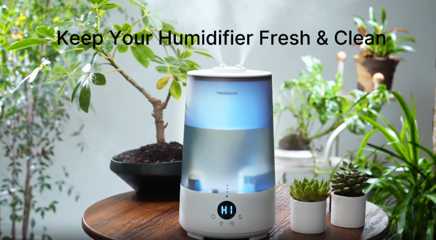 Homvana Top-Fill Humidifiers for Bedroom Home, 360° Cool Mist(3.6L