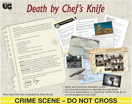Death by Chef's Knife Case Files Detective Game with Evidence, Ages 14+