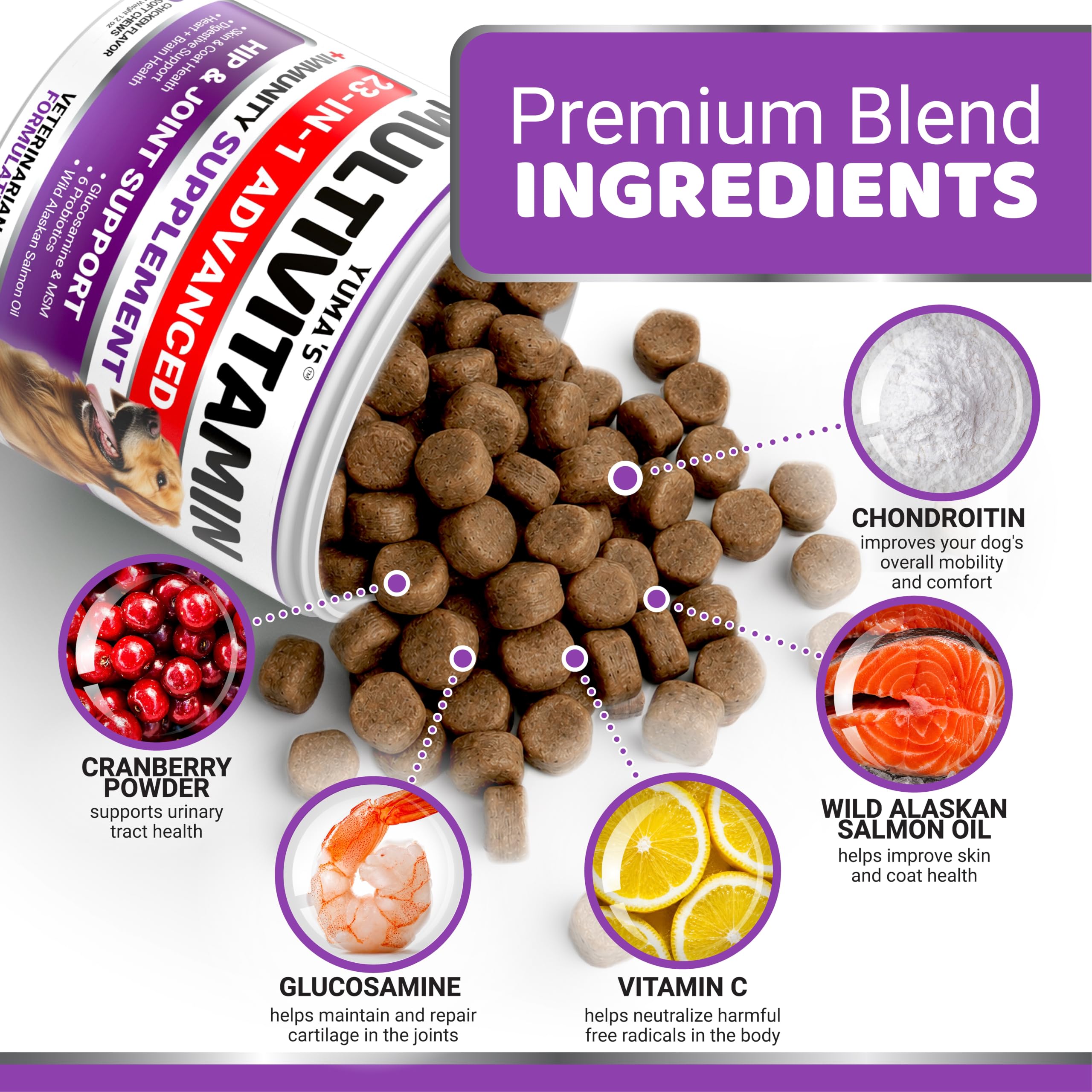 Dog Vitamins and Supplements - 170 Chews - Dog Multivitamin Chewable — Amazon image 4