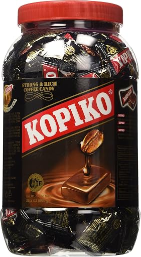 Kopiko Coffee Candy – Bold-Tasty Hard Candy from Indonesia with Real Coffee Extract – A Satisfying Boost for On-the-Go Energy (28.2oz Jar)