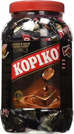 Kopiko Coffee Candy Bold-Tasty Hard Candy from Indonesia with Real Coffee Extract A Satisfying Boost for On-the-Go Energy 28.2oz Jar | Bold-tasty candy with real coffee extract Satisfying boost for on-the-go energy 28.2 oz jar