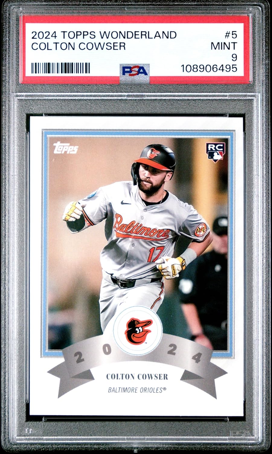 Graded 2024 Topps Wonderland Colton Cowser #5 Rookie RC Baseball Card PSA 9 Mint