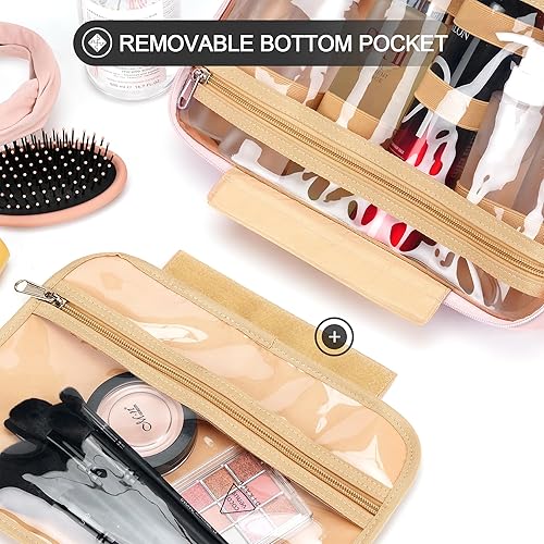 Miniatura 6 de Neceser colgante de viaje para mujeres y hombres, con 6 fundas de silicona a prueba de fugas, accesorios de maquillaje impermeables, esenciales