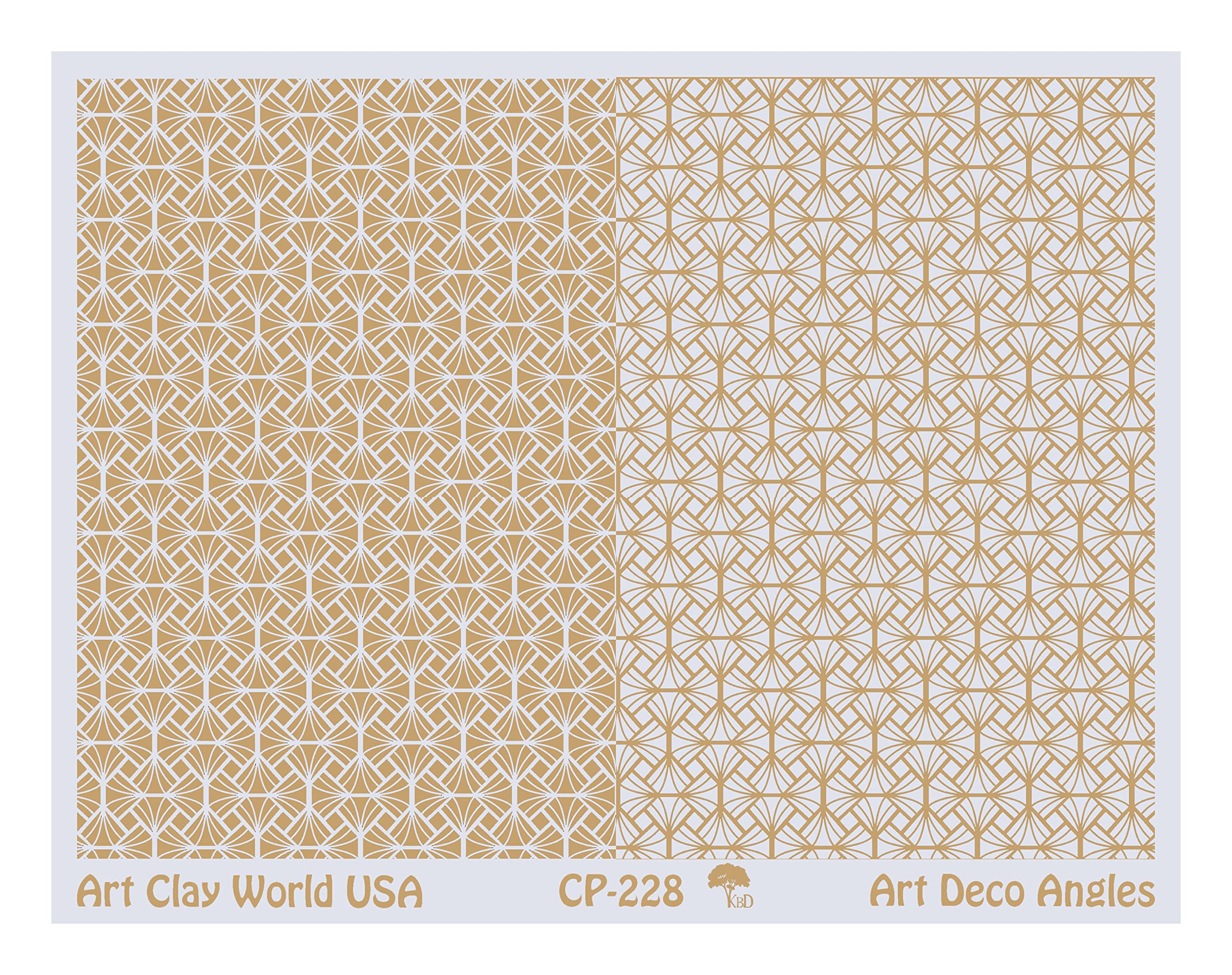 Low Relief Texture Plate Art Deco Angles Design - 1 Pc.